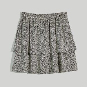 Pull-On Tier Mini Skirt in Tudor Floral Size 12